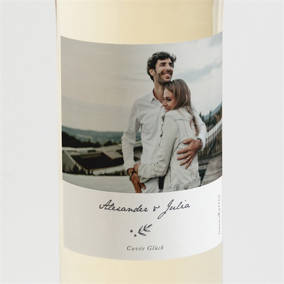 Flaschenetikett Hochzeit Laub ref.N3001861