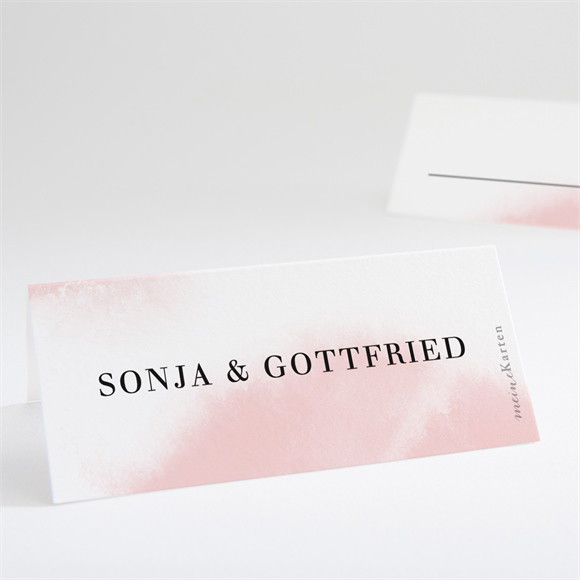 Tischkarte Hochzeit Schwarz und Pastell ref.N440762