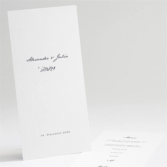 Menükarte Hochzeit Laub