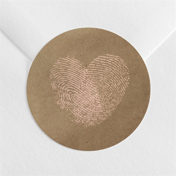 Aufkleber Hochzeit Herzabdruck ref.N3601506