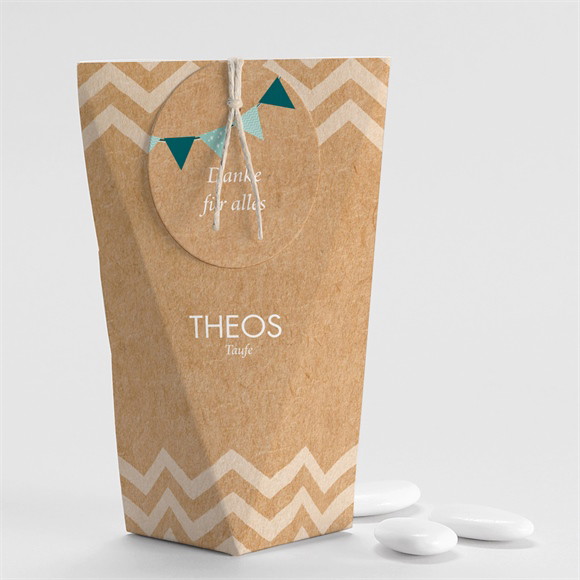 Geschenkbox Taufe Blaue Girlande - Schachtel ref.N520208