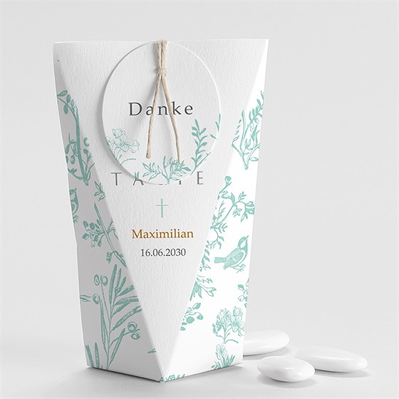 Geschenkbox Taufe vintage vogel - schachtel