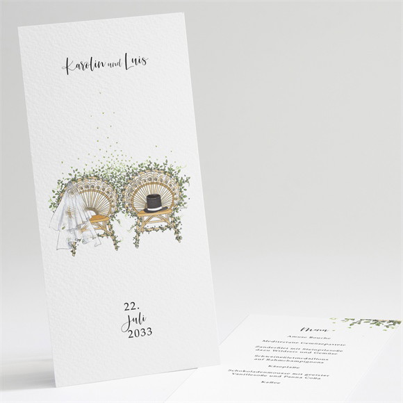 Menükarte Hochzeit Landkunstliebe ref.N221163