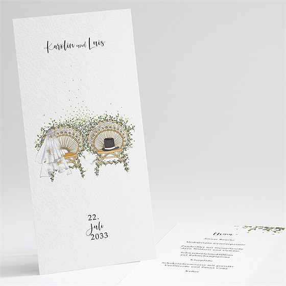 Menükarte Hochzeit Landkunstliebe