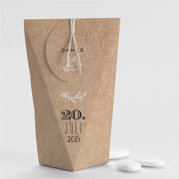 Geschenkbox Taufe Taufe in Kraftpapier-Schachtel ref.N520224