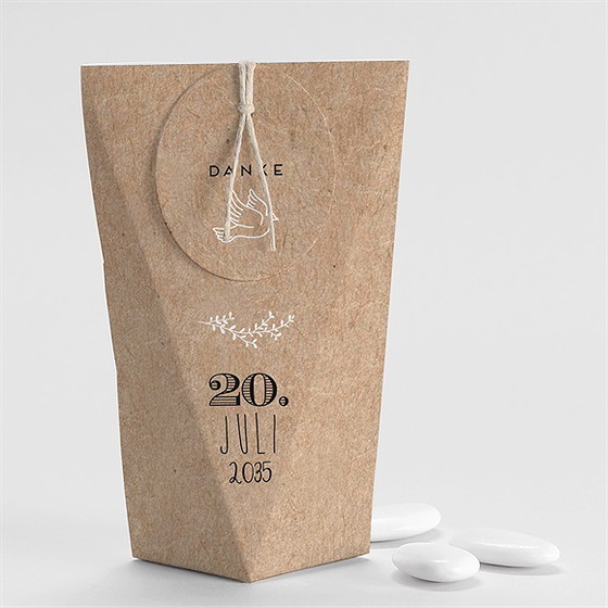 Geschenkbox Taufe taufe in kraftpapier-schachtel