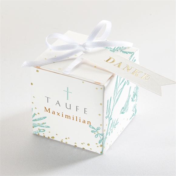 Geschenkbox Taufe Vintage Vogel - Gold ref.N340555