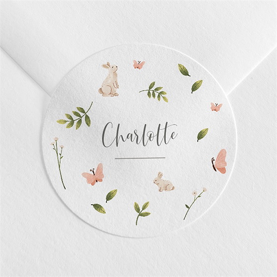 Sticker Geburt häschen