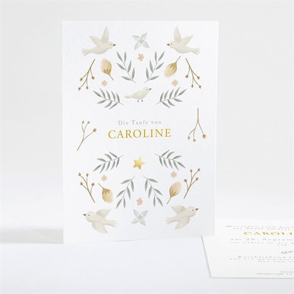 Einladung Taufe Zarte Eleganz - Gold ref.N28137