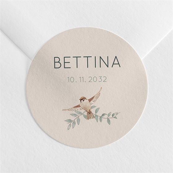 Sticker Geburt vogelgesang