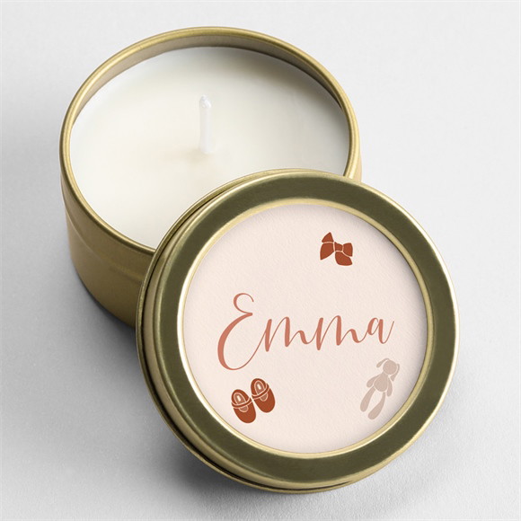 Kerze Geburt Rosa Kleidchen ref.N3601346