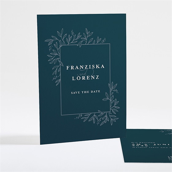 Save The Date Karte Königsblau