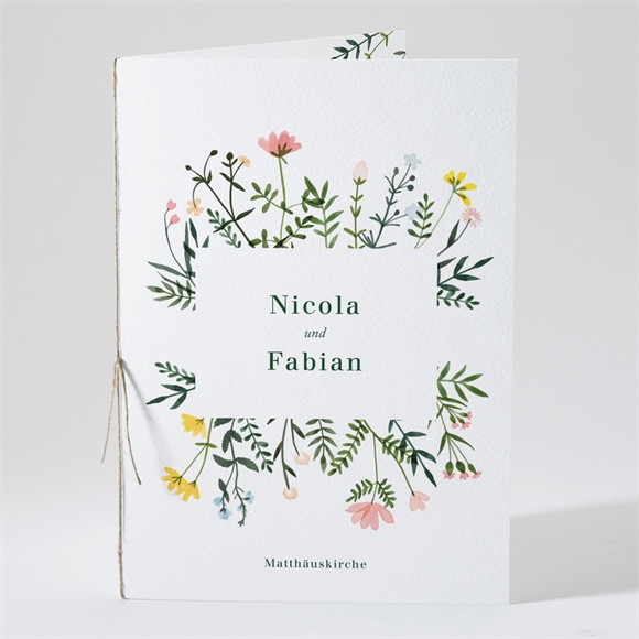 Kirchenheft Hochzeit Wilde Blumen ref.N491319