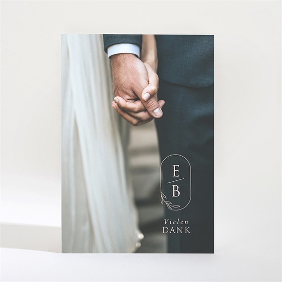Dankeskarte Hochzeit Goldene Weide - Magnet