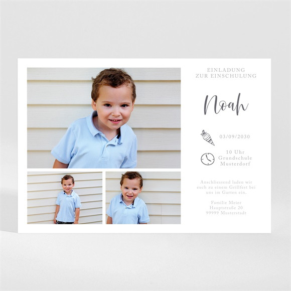 Einladungskarte Einschulung Vorfreude auf die Schule ref.N110239