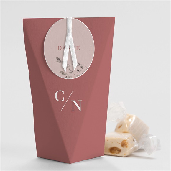 Geschenkbox Hochzeit Eleganz in rosa - Schachtel ref.N520154