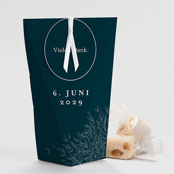 Geschenkbox Hochzeit königsblau - schachtel