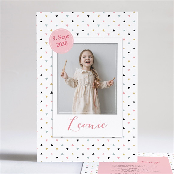 Einladungskarte Einschulung Freudenfeuerwerk Rosa ref.N241267