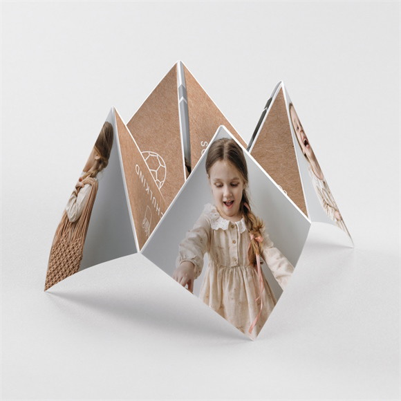 Einladungskarte Einschulung Illustrationen auf Kraftpapier ref.N33084