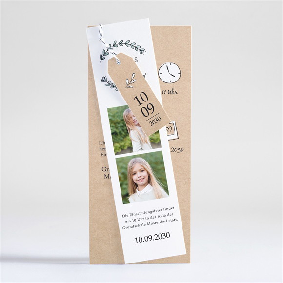 Einladungskarte Einschulung Schule auf dem Land ref.N93165