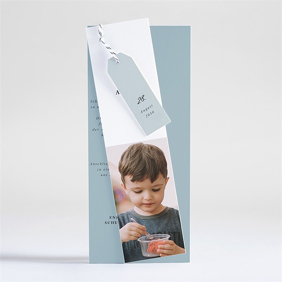 Einladungskarte Einschulung blauer traum