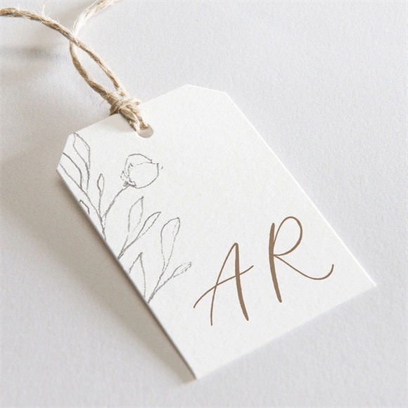 Geschenkanhänger Hochzeit Elegante Skizze ref.N291291