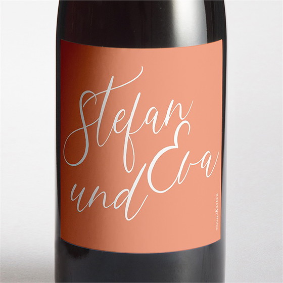 Flaschenetikett Hochzeit Exzentrik