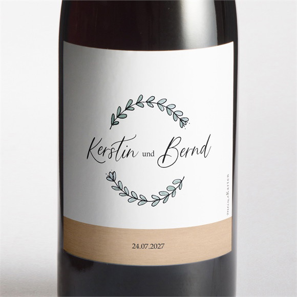 Flaschenetikett Hochzeit Wir beide ref.N3001871