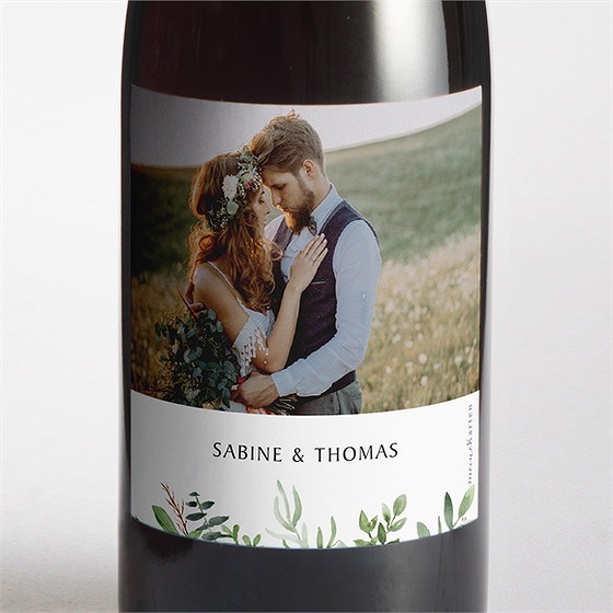 Flaschenetikett Hochzeit power of love