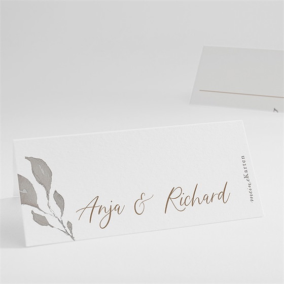 Tischkarte Hochzeit elegante skizze