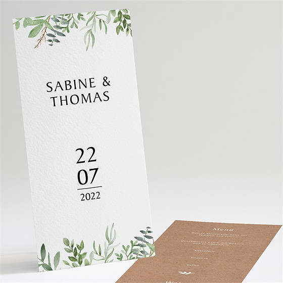 Menükarte Hochzeit power of love