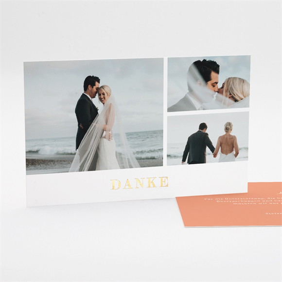 Dankeskarte Hochzeit Exzentrik - Gold ref.N17144