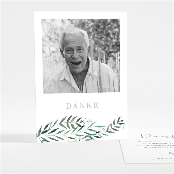 Trauerdanksagung Erinnerung - Silber ref.N28142