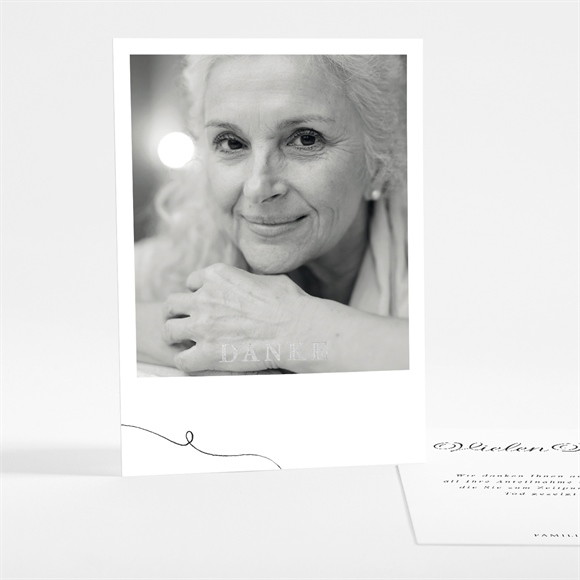 Trauerdanksagung Schöne Erinnerung - Silber ref.N28148