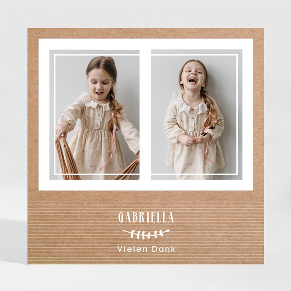 Dankeskarte Einschulung Illustrationen auf Kraftpapier ref.N3001936