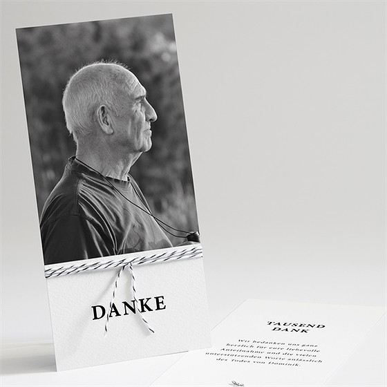 Trauerdanksagung Sein Roman - Kordel