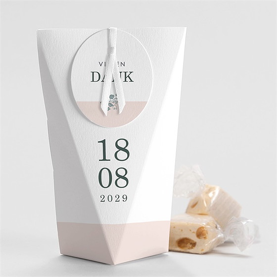 Geschenkbox Hochzeit Blumenkranz - Schachtel