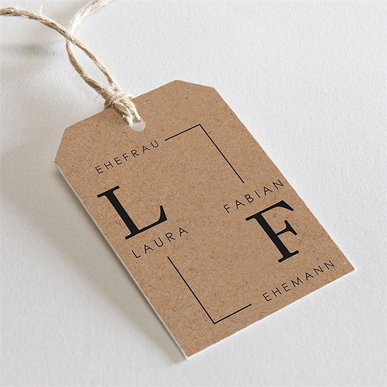 Geschenkanhänger Hochzeit verbunden