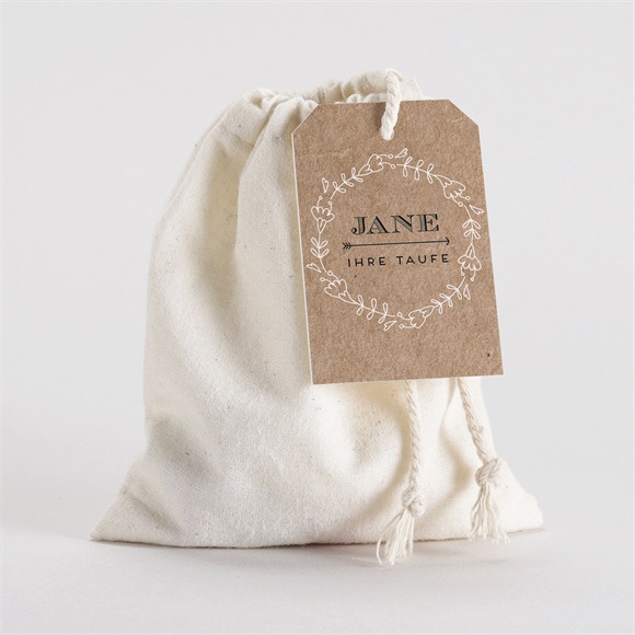 Geschenkbeutel Taufe Taufe in Kraftpapier ref.N291490