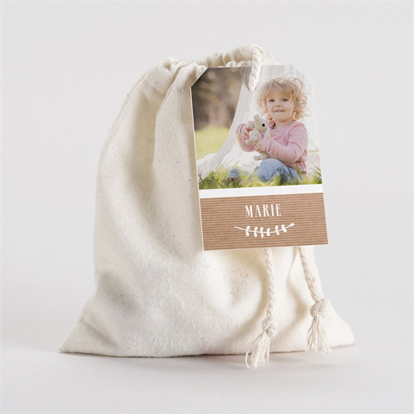 Geschenkbeutel Taufe Foto auf Kraftpapier ref.N291491