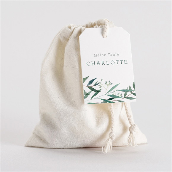Geschenkbeutel Taufe Pflanzenschmuck ref.N291505