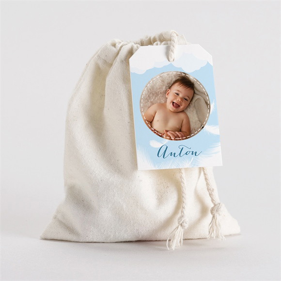 Geschenkbeutel Taufe Zarte Federn ref.N291517