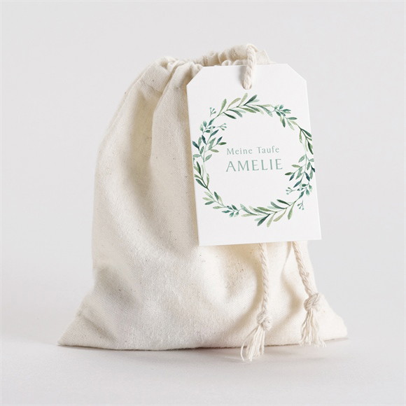 Geschenkbeutel Taufe Runder Blumenkranz ref.N291477