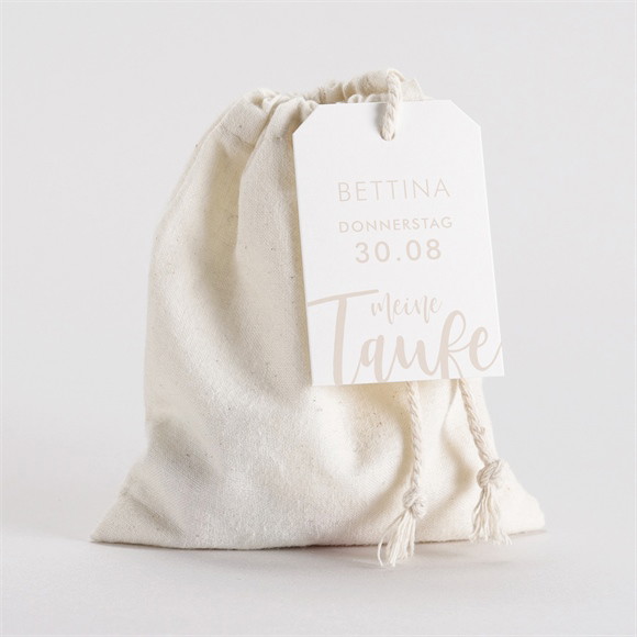 Geschenkbeutel Taufe Kupfer Schrift ref.N291538
