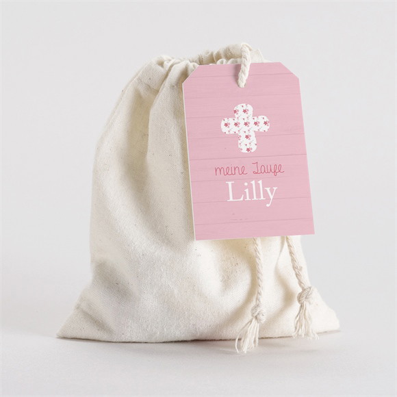 Geschenkbeutel Taufe Rosa Schleife ref.N291541