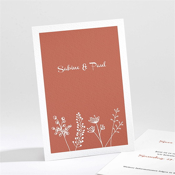 Save The Date Karte Herbstblüten