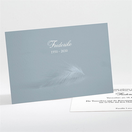 Trauerkarte Federleicht