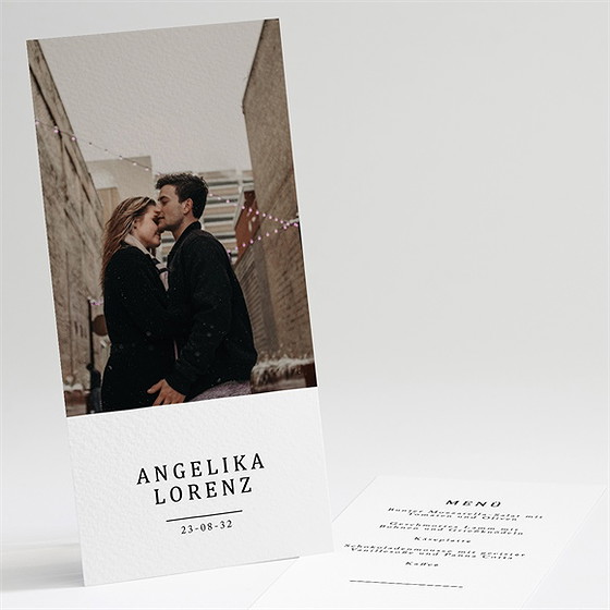 Menükarte Hochzeit Vor Dem Objektiv