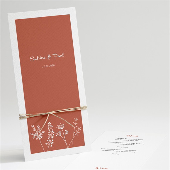 Menükarte Hochzeit Herbstblüten ref.N221182