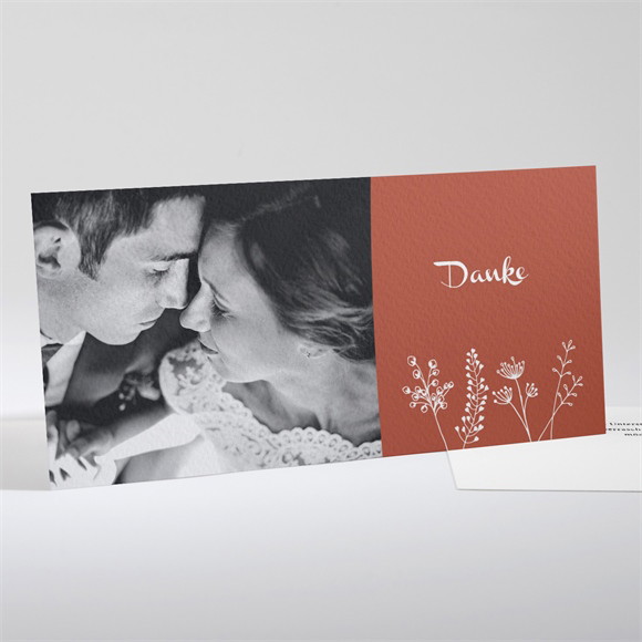 Dankeskarte Hochzeit Herbstblüten ref.N131116